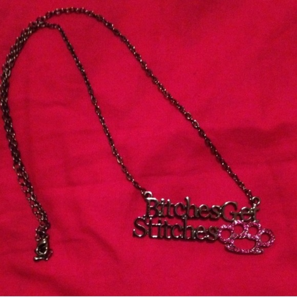 ISO(IN SEARCH OF)bitches get stitches necklace - Picture 2 of 2